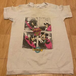 Vintage Disney Mickey single stitch kids t shirt size 4 f02